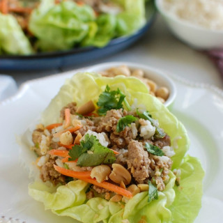 Thai Turkey Brown Rice Lettuce Wraps