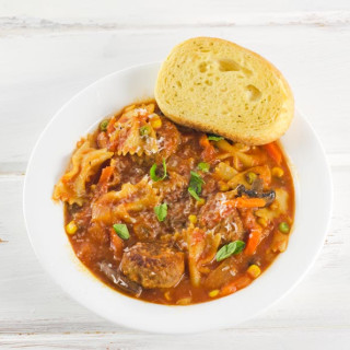 Meatball And Vegetable Soup With Pasta Recipe