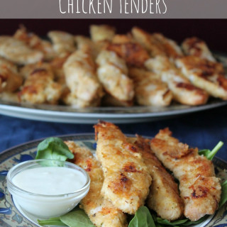 Homemade Baked Asiago Crusted Chicken Tenders