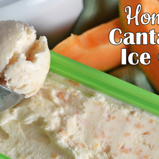 Homemade Cantaloupe Ice Cream