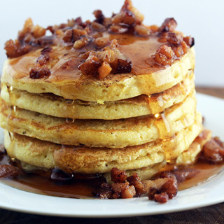 Honey Cornmeal Pancakes with Bacon