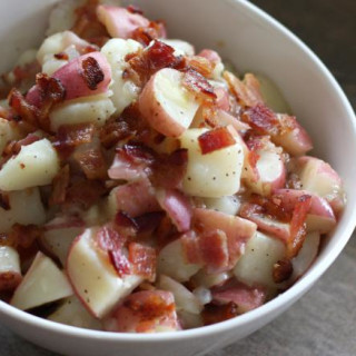 Hot German Potato Salad with Bacon and Vinegar Dressing