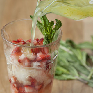 Icy Lemon-Limeade with Strawberries