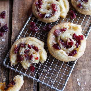 (Idiot Proof) 5-Ingredient Cranberry + Brie Cinnamon Sugar Puff Pastry Swir