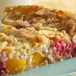 Impossibly Easy Peach and Raspberry Pie