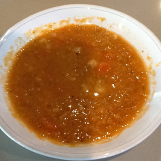 Indian inspired red lentil soup