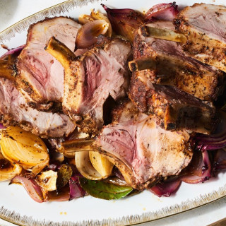 Indian-Spiced Pork Roast with Rosemary and Onions
