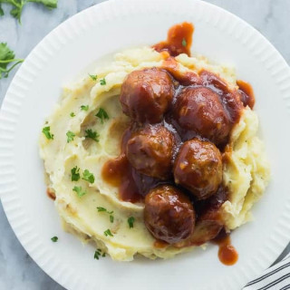 Instant Pot Meatballs and Mashed Potatoes + VIDEO