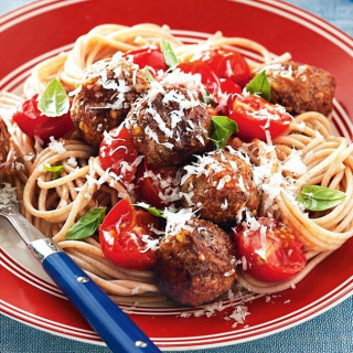 Italian meatballs with cherry tomato sauce