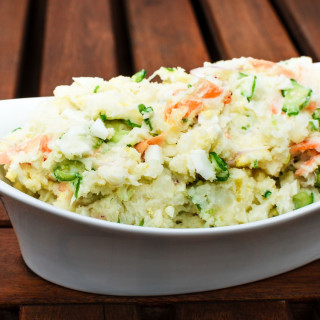 Japanese Potato Salad With Cucumbers, Carrots, and Red Onion Recipe