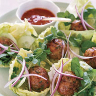 Joyce's Vietnamese Chicken Meatballs in Lettuce Wraps