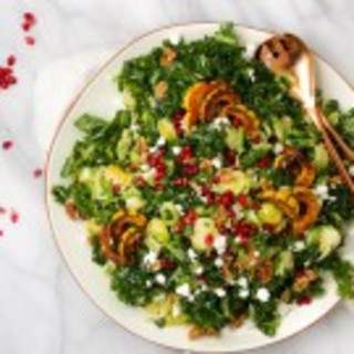 Kale and brussel sprout salad