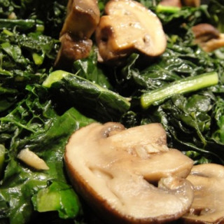 Kale and Garlicy Mushrooms