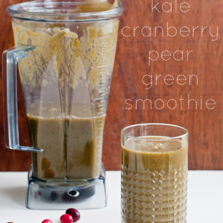 Kale Cranberry Pear Green Smoothie