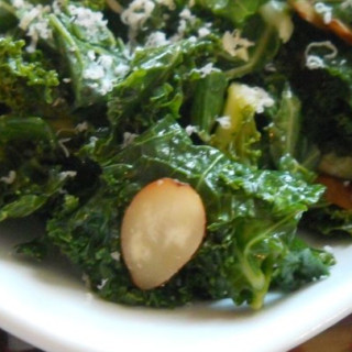 Kale with Pine Nuts and Shredded Parmesan