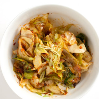 Kimchi-Style Sautéed Cabbage
