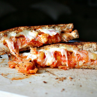 Kimchi and Pineapple Grilled Cheese