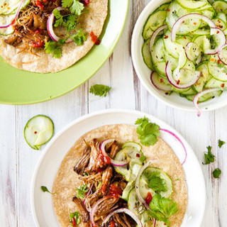 Korean Beef Tacos with Cucumber Slaw