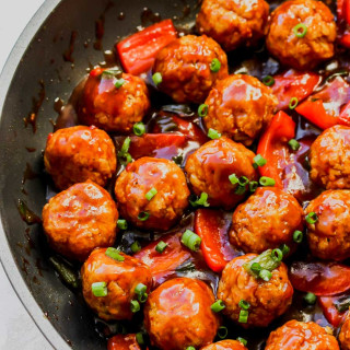 Kung Pao Cauliflower Meatballs