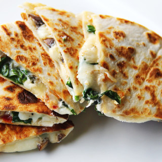 Leftover Steak and Spinach Quesadilla with Provolone