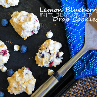 Lemon Blueberry White Chocolate Chip Drop Cookies