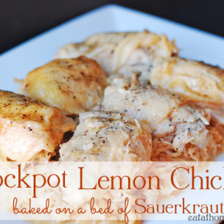 Lemon Chicken Baked on a Bed of Sauerkraut – A Slow Cooker Recipe