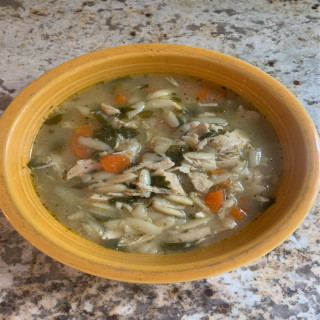 Lemon-Chicken Soup with Orzo