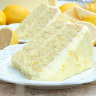 Lemon Velvet Cake w/ Lemon Cream Cheese Frosting