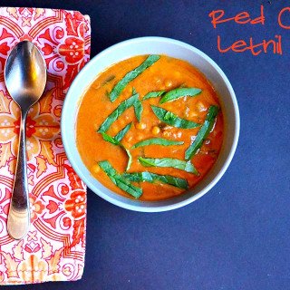 Lentil Red Curry & Coconut Milk Soup [Vegan/Gluten Free]