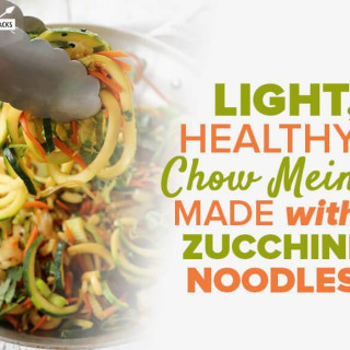Light, Healthy Chow Mein Made with Zucchini Noodles