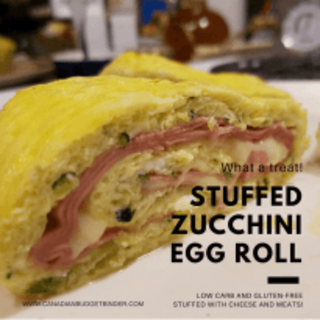 Low Carb Baked Stuffed Zucchini Egg Roll