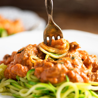Low Carb Cream Cheese Spaghetti Zoodles