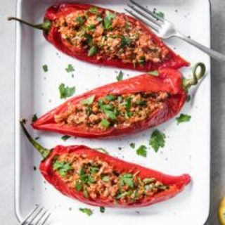 Low Carb Mediterranean Stuffed Peppers