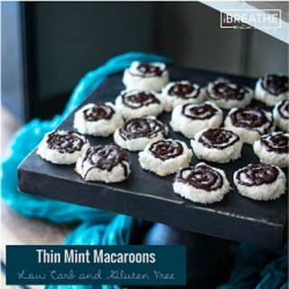 Low Carb Thin Mint Macaroon Cookies - Gluten Free