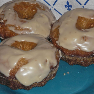 Low Fat Apple Cider Doughnuts with Maple Syrup Glaze