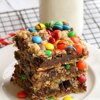 M&M Chocolate Oat Bars