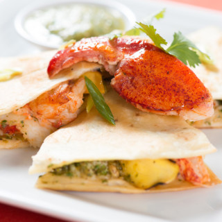 Maine Lobster and Mango Quesadilla with Tomatillo Salsa