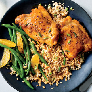 Make a Tangy-Sweet Glazed Chicken With Couscous and Green Beans in 40 Minut
