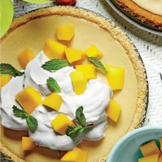 Mango-Lemon-Buttermilk Icebox Pie with Baked Saltine Cracker Crust