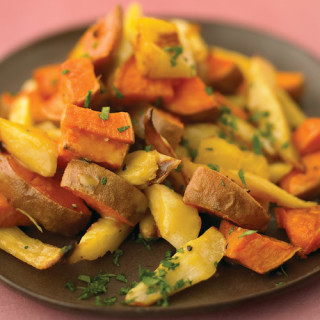 Maple-Glazed Parsnips And Sweet Potatoes