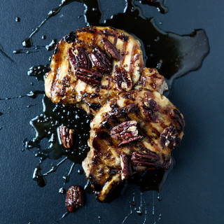 Maple-Glazed Pork Chops with Toasted Pecans