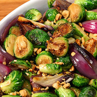 Maple-Roasted Brussels Sprouts with Hazelnuts