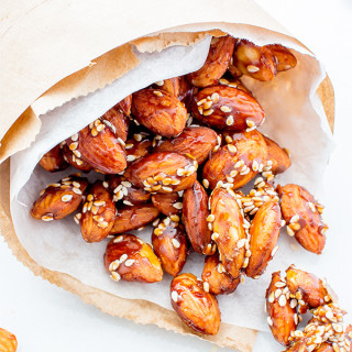 Maple Sesame Almonds (Vegan, Gluten Free)