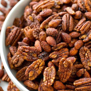 Maple Spice Candied Pecans and Almonds