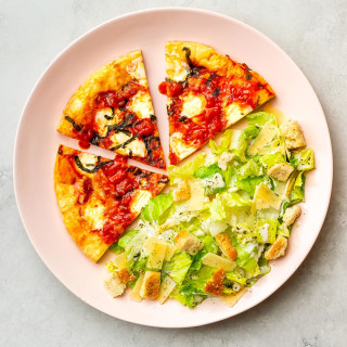 Margherita Pizza + Caesar Salad