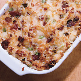 Mashed-Potato Casserole with Gouda and Bacon
