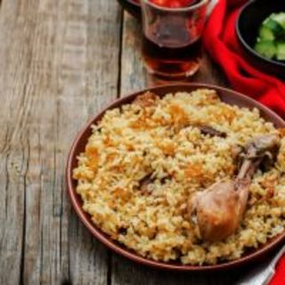 Mediterranean Crockpot Wild Rice and Chicken