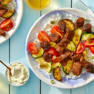 Mexican-Spiced Beef &amp; Rice Bowls with Sautéed Zucchini &amp; Tomatoes