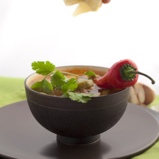 Mexican Spicy Zucchini Soup with Red Rice