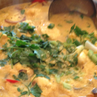 Mild Monkfish Curry with Coconut Milk